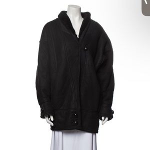 Black Suede Faux Fur Coat - Marvin Richards